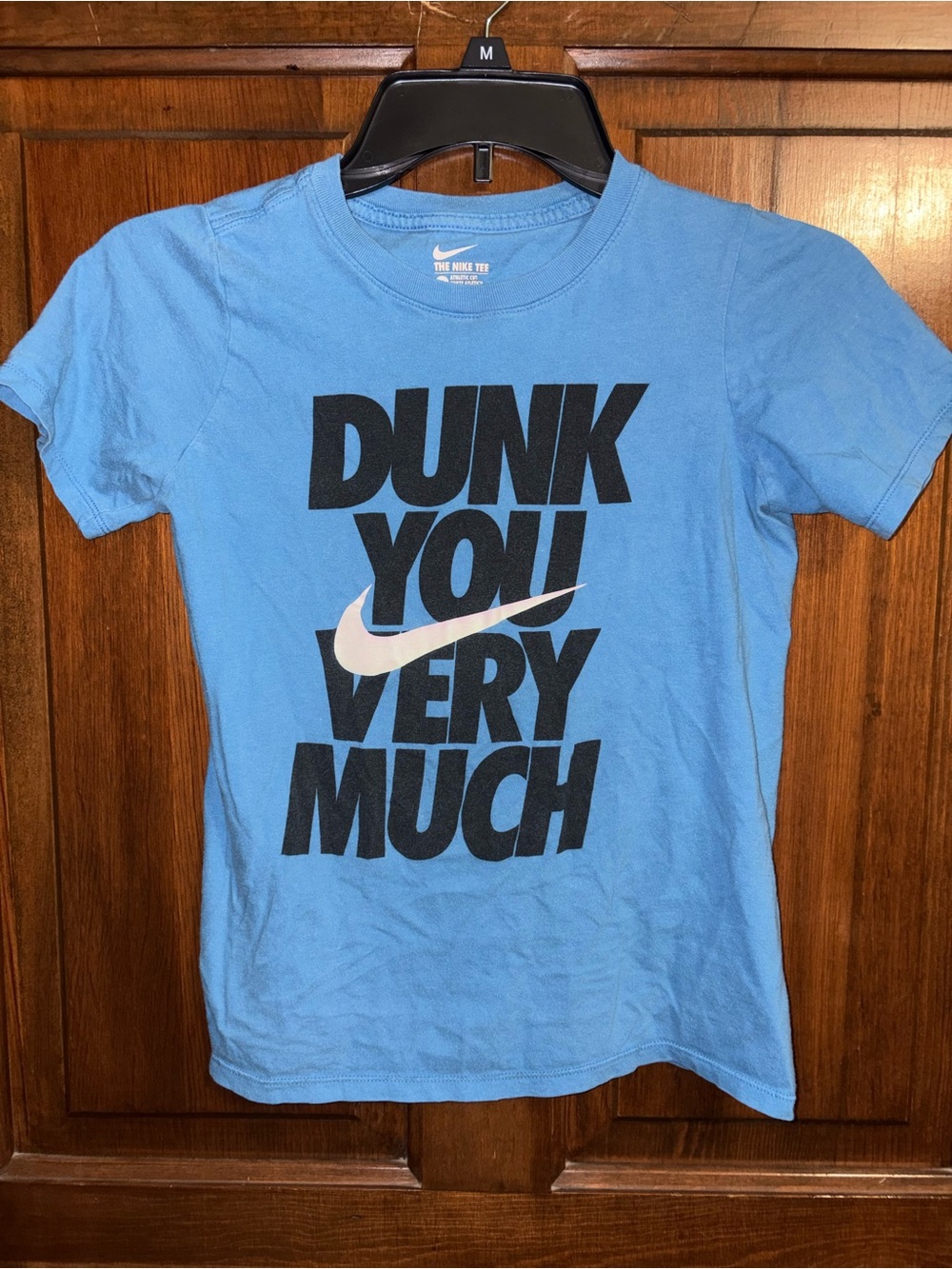 Nike Light Blue Graphic 'Dunk You Very Much' Tee